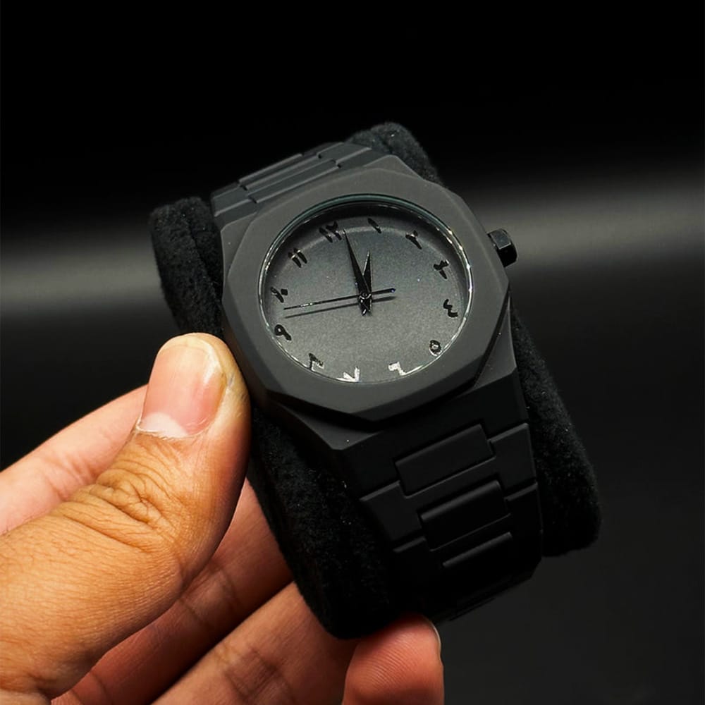black arabic watch