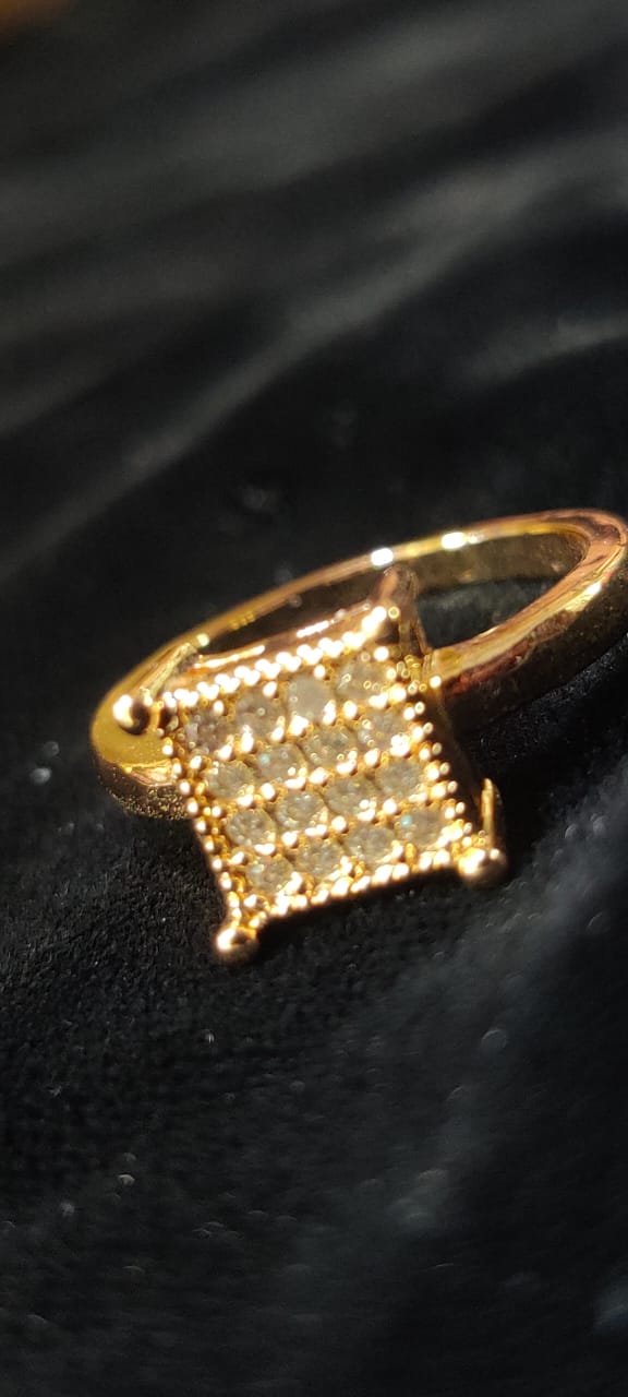💫Square Sparkle Gold Ring💍