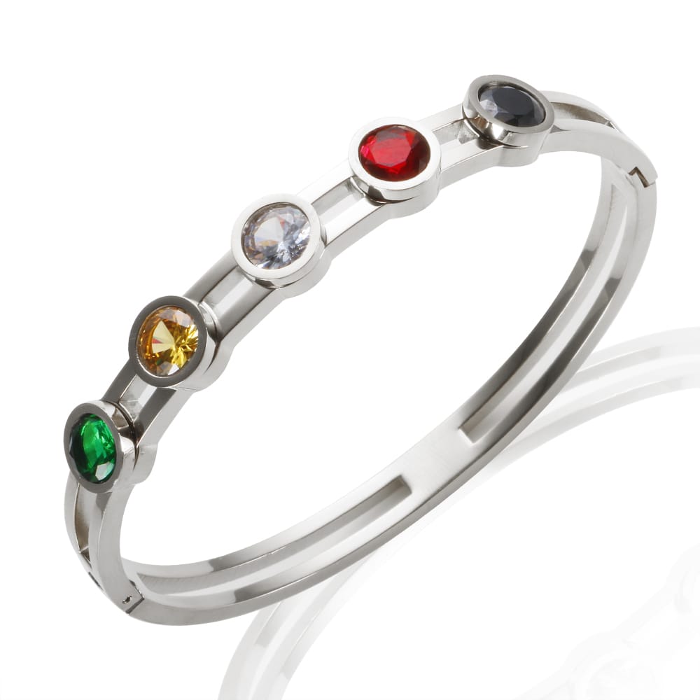 "Rainbow Stone Energy Bangle"