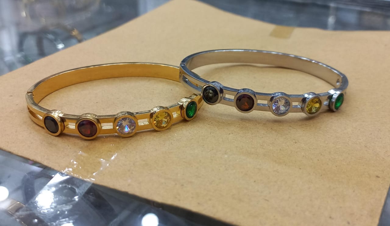 "Rainbow Stone Energy Bangle"