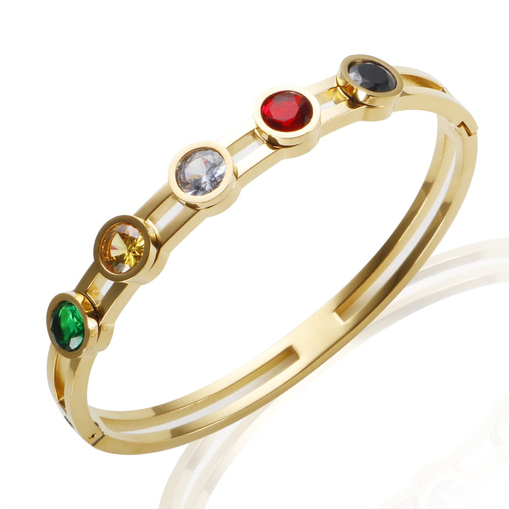 "Rainbow Stone Energy Bangle"